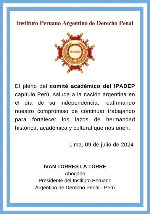 Documento original: Saludo a la nación argentina en el día de su independencia