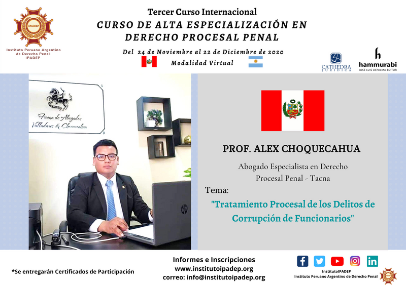 Afiche del profesor Alex Choquecahua