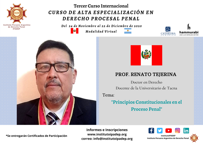 Afiche del profesor Renato Tejerina