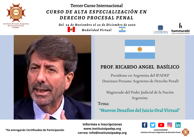 Afiche del profesor Ricardo Ángel Basílico