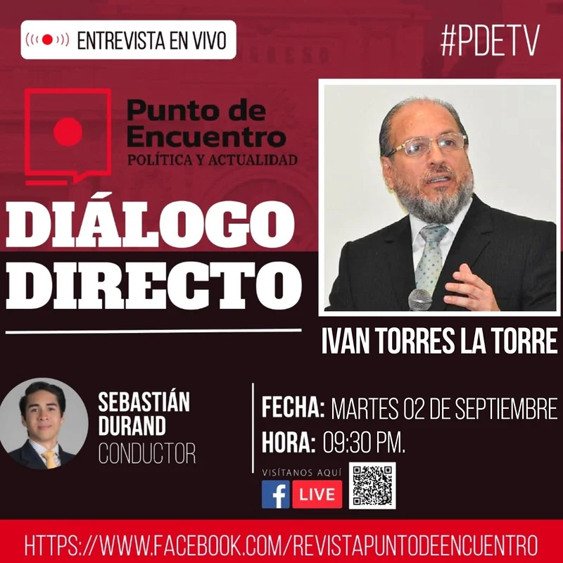 Afiche de la entrevista a Iván Torres La Torre en el programa «Diálogo Directo».