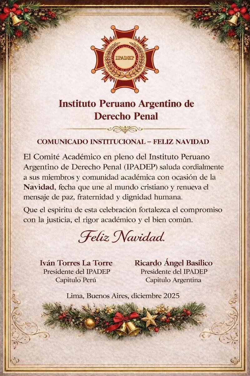 Documento original: Saludo del IPADEP por las fiestas navideñas