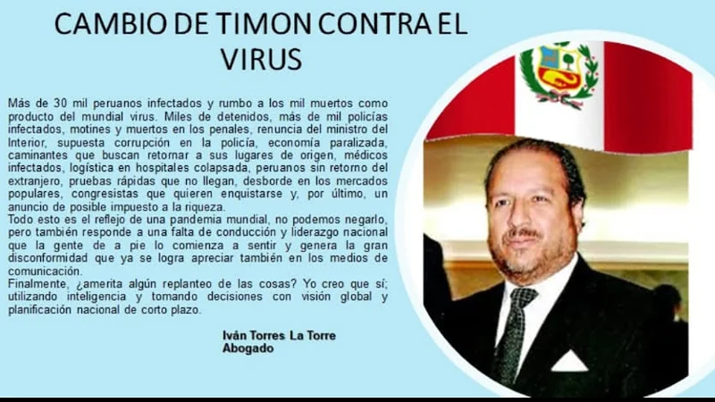 Documento original: «Cambio de timón contra el virus», reflexión de Iván Torres La Torre