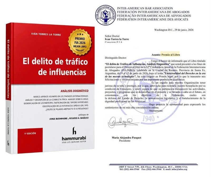 Documento original: Felicitación al Maestro Iván Torres La Torre por el premio de la FIA al mejor libro