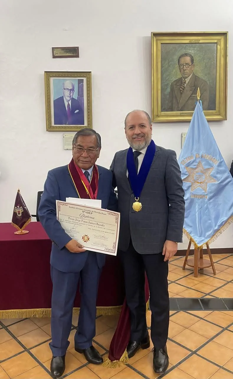 IPADEP incorpora al Dr. Jorge Sumari Buendía como Miembro Honorífico. Desde el IPADEP expresamos nuestra cordial bienvenida al Dr. Jorge Fausto Sumari Buendía y destacamos su valioso aporte al fortalecimiento de la institucionalidad jurídica.