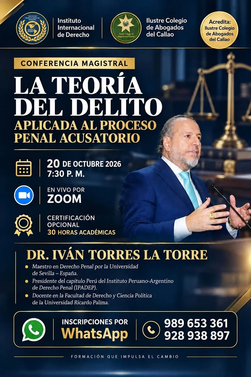 El IPADEP presente en la Conferencia Magistral sobre Teoría del Delito — fotografía 1