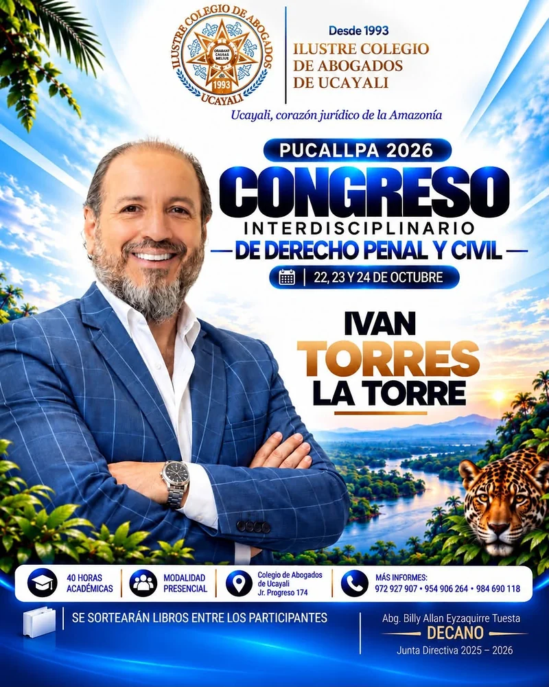 El IPADEP presente en el Congreso Interdisciplinario de Derecho Penal y Civil – Pucallpa 2026 — fotografía 1