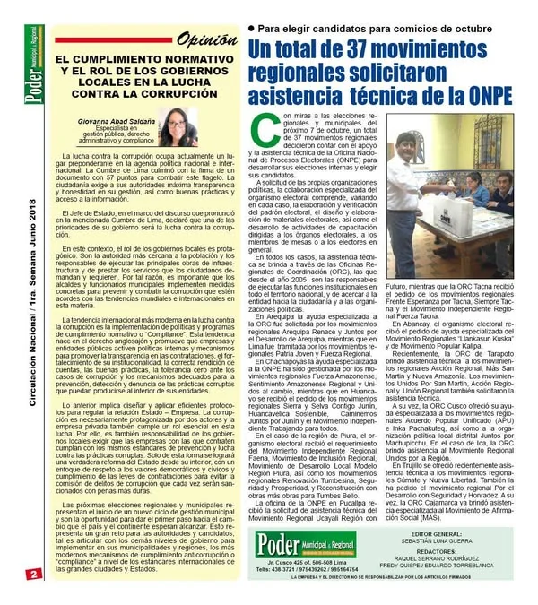 Documento original: Giovanna Abad analiza el cumplimiento normativo y el rol de los gobiernos locales