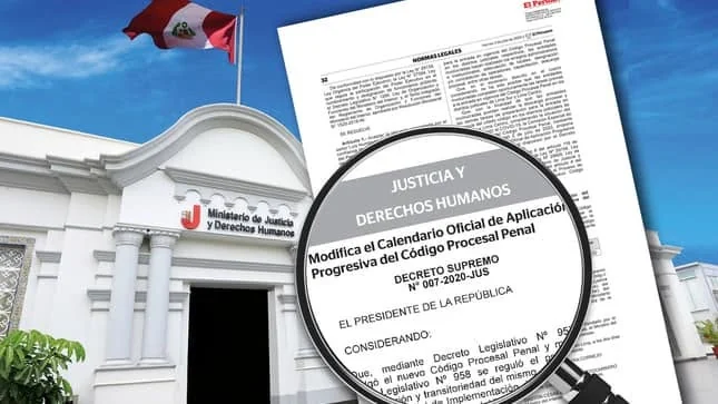 Documento original: Difusión de la modificación del calendario de aplicación del Código Procesal Penal