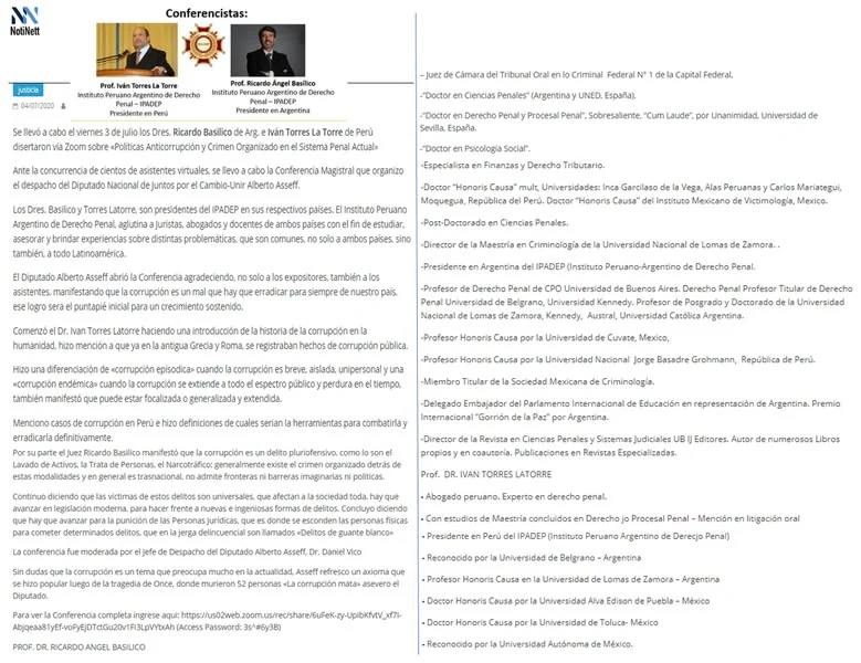 Nota sobre políticas anticorrupción y crimen organizado en el sistema penal actual.