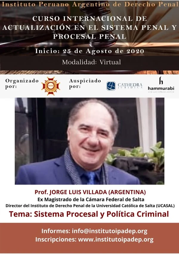 Afiche de la clase sobre sistemas procesal y política criminal.