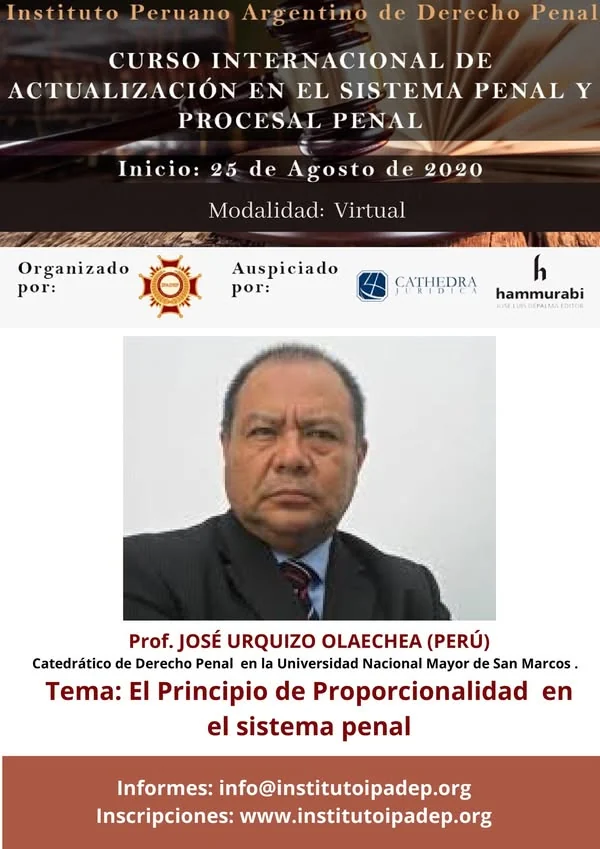 Afiche de la clase sobre el principio de proporcionalidad en el sistema penal.