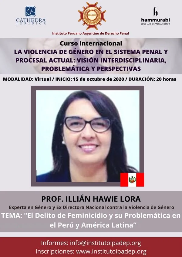 Afiche de la exposición de Lilian Havie Lora en el curso sobre violencia de género.