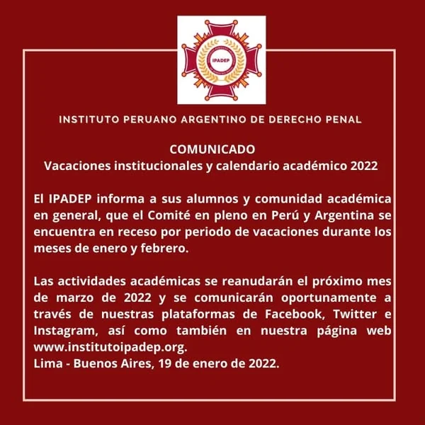 Documento original: Vacaciones institucionales y calendario académico 2022