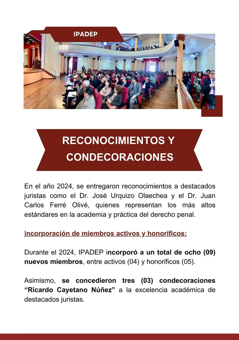 Página 3: Reconocimientos y condecoraciones