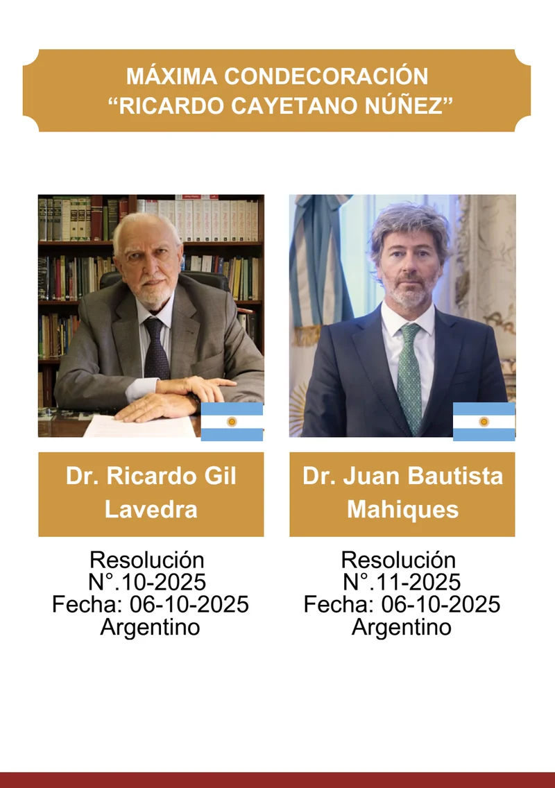 Página 7: Máxima condecoración «Ricardo Cayetano Núñez»